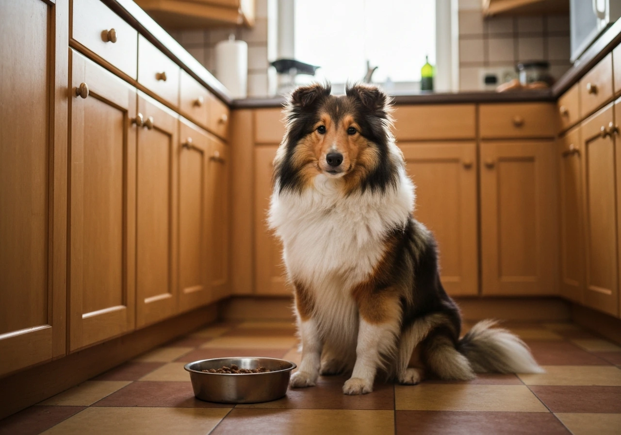 Berger Des Shetland waiting patiently